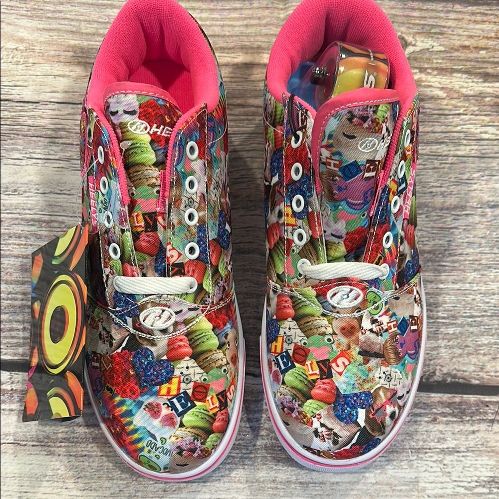 Girls Heelys Little Kid (Sz 8) and Big Kid (Sz 9) Pro 20 Print Sneakers • NWT! - Picture 6 of 15